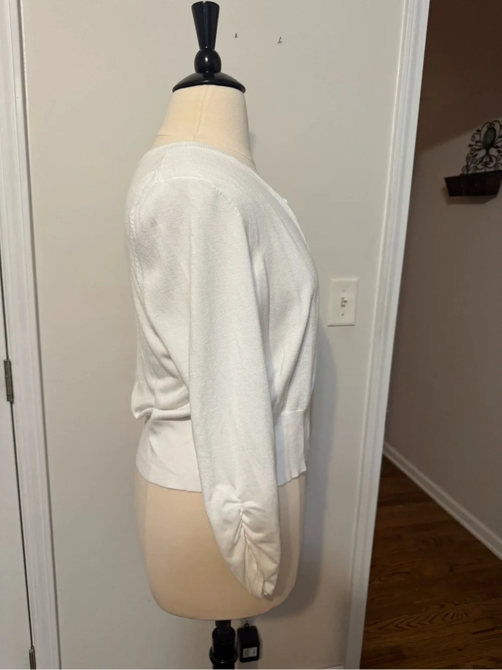 Cato White Knit Button Cardigan - Picture 3 of 6